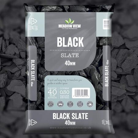 Black Slate Chippings 40mm - image 1