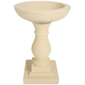 Elegant Cream Bird Bath