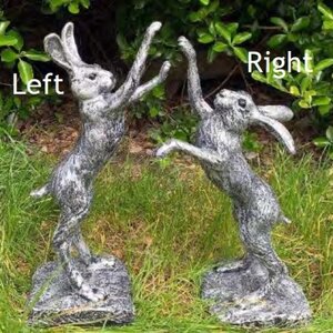 FIGHTING HARE LEFT PEWTER